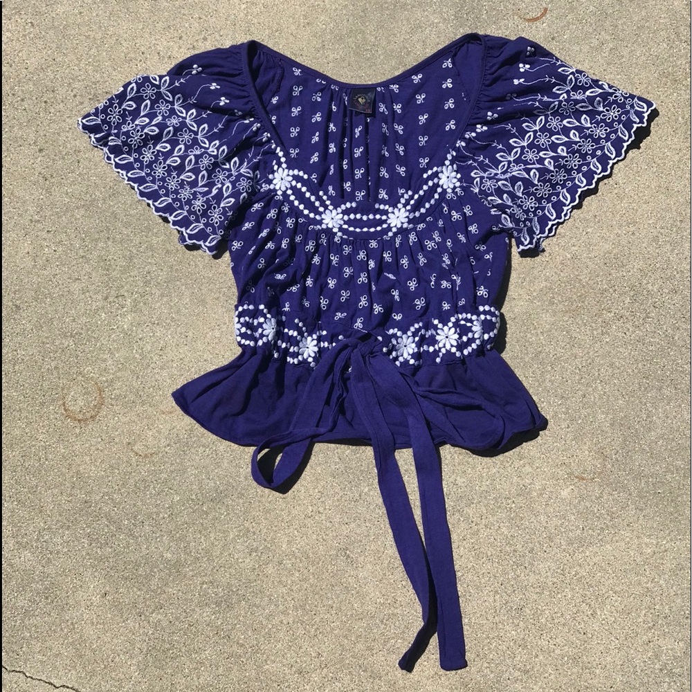 Language Embroidered Blouse - Picture 1 of 2